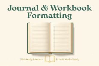 design and format your journal workbook or planner for KDP