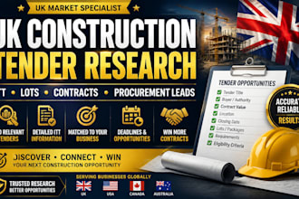 find UK construction tenders, itt bids, contracts, lots and procurement leads