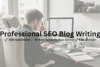 write SEO optimized blog posts, articles, and website content