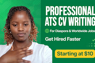 write ats CV, cover letter and linkedin for diaspora