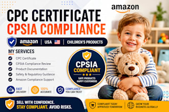 provide cpsia compliant CPC certificate for amazon and US products