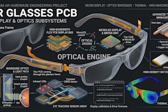 design ar glasses pcb, sensor fusion and embedded firmware