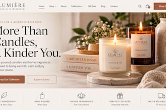 build squarespace candle store website wax shop website fragrance shop website