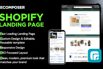 do shopify landing page clone or redesign by ecomposer