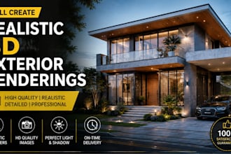 create realistic 3d exterior renderings for your house