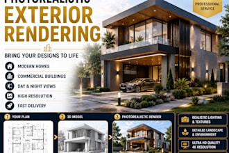 create realistic 3d exterior renderings