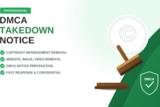 prepare and submit a professional dmca copyright takedown notice