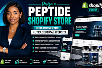 design a peptide shopify store and high converting peptide nutraceutical website