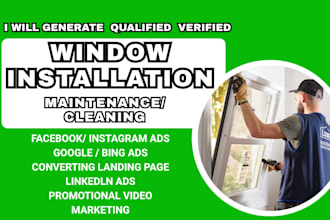run window installation leads, window cleaning facebook ads cleaning google ads