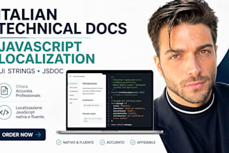 write italian technical documentation localize javascript ui strings python code