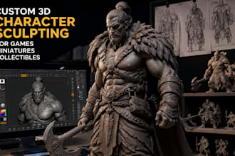 create custom 3d character sculpting for games miniatures collectibles