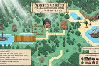 create pixel art tile set pixel background game sprite pixel avatar rpg tile set