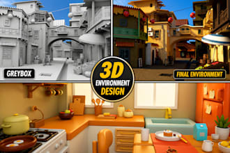 create 3d game design 3d stylized environment unity 3d game maps 3d level design