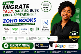 migrate tally erp sage 50 busy accounting or excel spreadsheet to zoho books gst