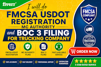 do fmcsa usdot registration mc authority and boc 3 filing