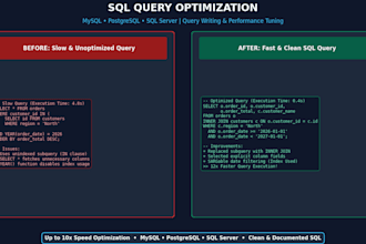 write sql queries for your database