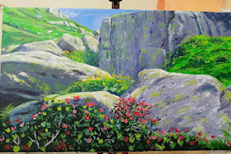 paint a replica of any painting in oil free shipping