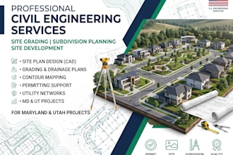 site grading, site development and site plan design subdivision in maryland utah