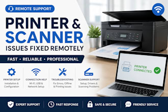 fix printer and scanner issues remotely