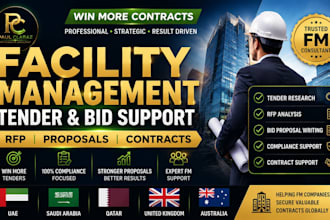 provide facility management tender, rfp, bid proposal and contract support
