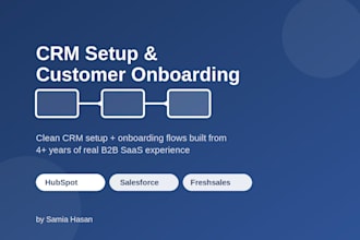 set up your CRM and design a customer onboarding process