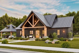 create custom farmhouse and barndominium architectural floor plans