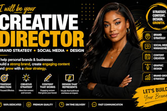 be your creative director for brand strategy, social media and design