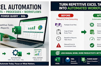 automate excel reports with vba, power query and sql