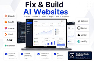 fix build claude code base44 lovable replit boltnew supabase ai redesign website