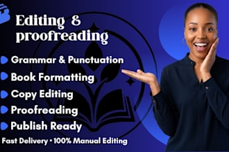 professionally proofread, edit, and format your book for publication