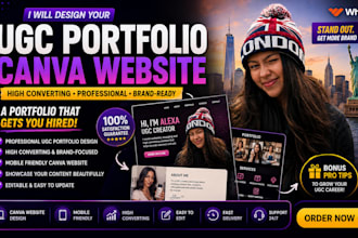 ugc portfolio canva website ugc portfolio high converting portfolio ugc website