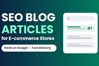 write SEO blog articles for e commerce and shopify stores