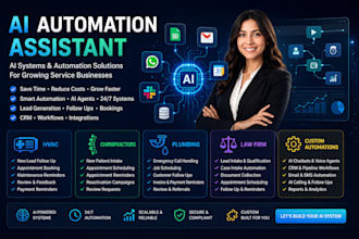 build ai automation systems for hvac, plumbing, chiropractors, and law firms