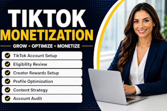 optimize your tiktok account for monetization, SEO and growth