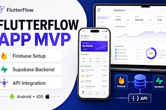 build flutterflow mobile app mvp with firebase supabase api integration