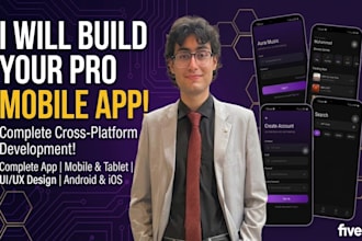 develop a react native mobile app with backend