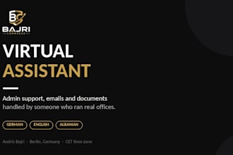 be your german, english speaking virtual assistant