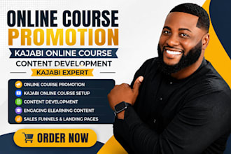 online course promotion kajabi online course content development kajabi expert