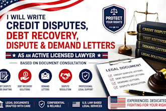 create professional legal letters for credit disputes debt recovery and claims
