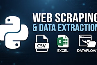 do python web scraping, data extraction and automation