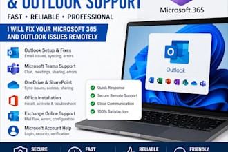 fix microsoft 365, outlook and office issues remotely