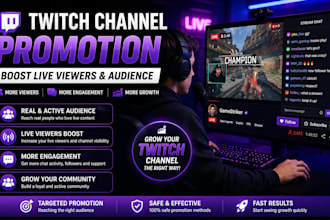 do twitch channel promotion to boost live viewers and engagement