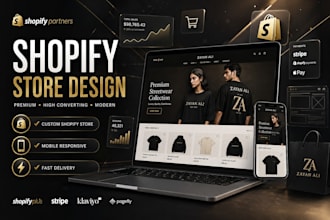 design a premium shopify store or shopify website