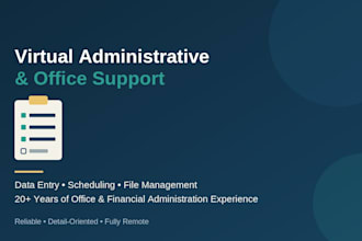 provide virtual administrative and office support