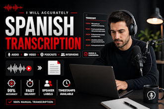 accurately transcribe spanish audio and video
