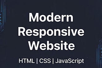 desgin a modern responsive HTML CSS website