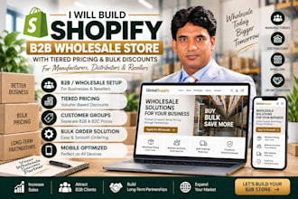 build shopify b2b wholesale store with tiered pricing and bulk discounts
