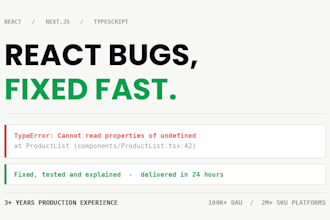 fix bugs in your react and next js website