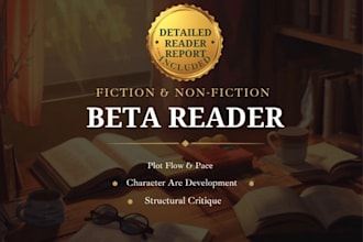 beta read your novel or manuscript and give detailed feedback