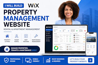 build wix property management website rental apartment management website